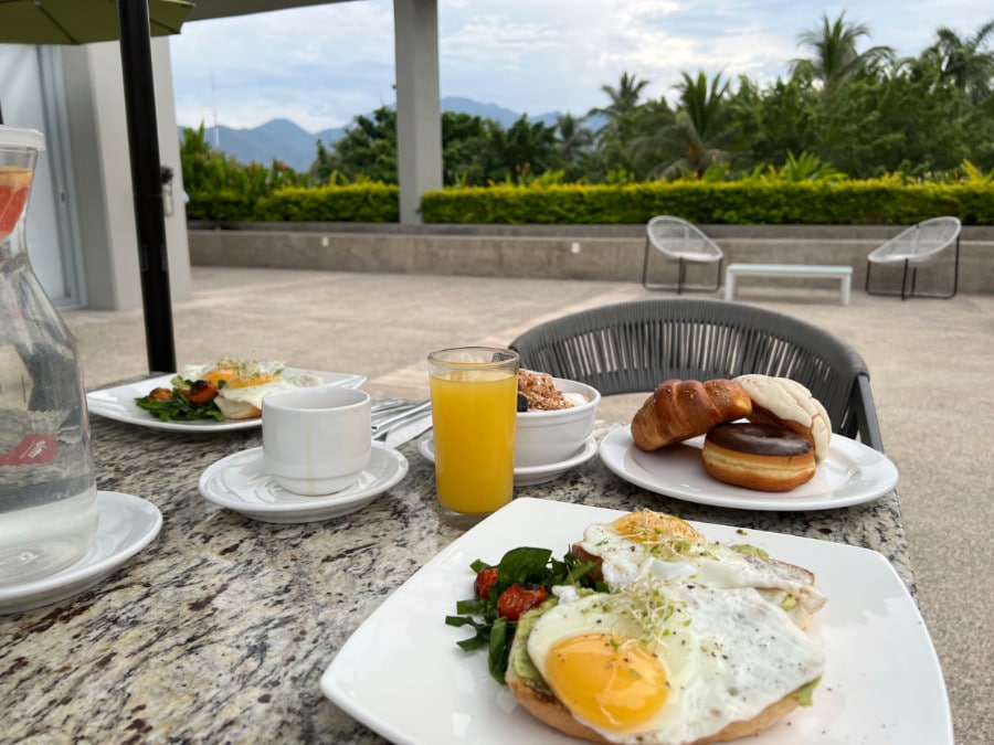 View of breakfast meals in Hotel Mio Vallarta