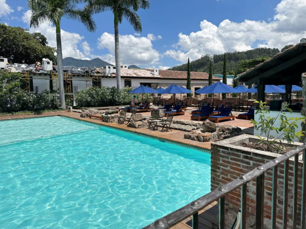 View from the outdoor pool of Hotel Museo Spa Casa Santo Domingo