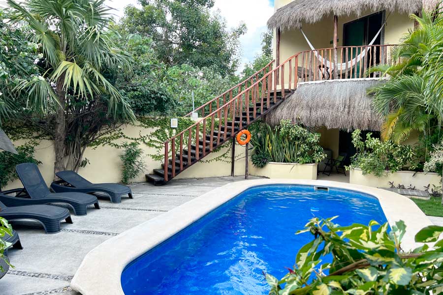 View from the pool area in Hotel Villas Akalan