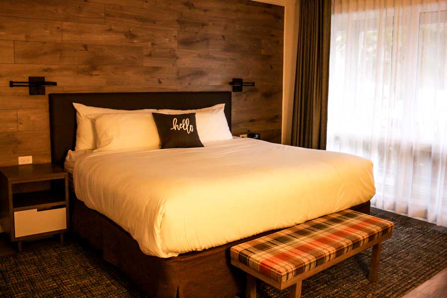 View of a bed in Hotel on Pownal
