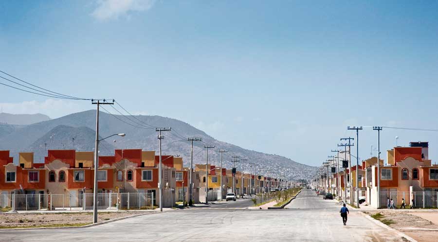 View of a housing complex in Iztapalapa