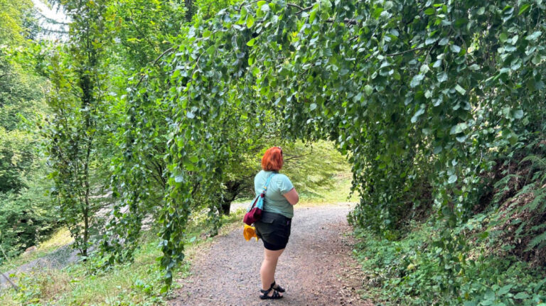 Editor Chelsea’s friend in the Hoyt Arboretum in Portland