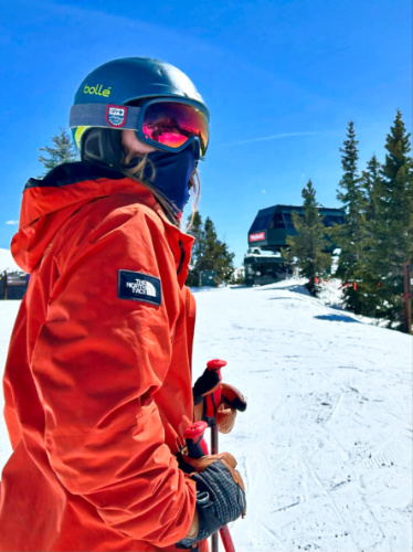 Travel Lemming Editor Abigail Bliss's husband at the top of North Peak