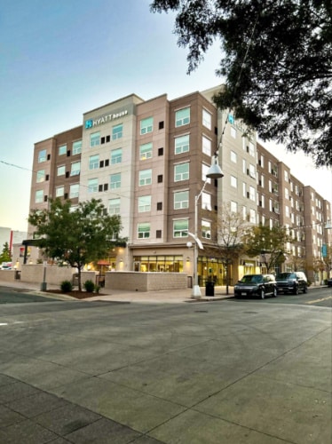 Exterior view of the Hyatt House in Belmar