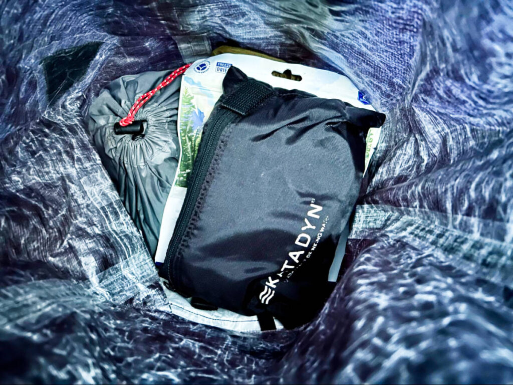 Closeup view on the interior of Hyperlite Mountain Gear Southwest Backpack