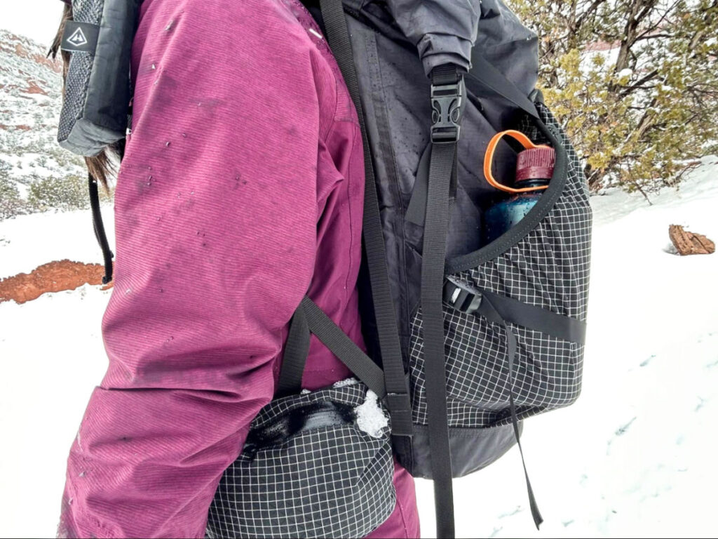 Closeup view of the material of Hyperlite Mountain Gear Southwest Backpack