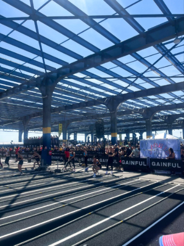 The crowd watching the Hyrox Competition at Pier 76