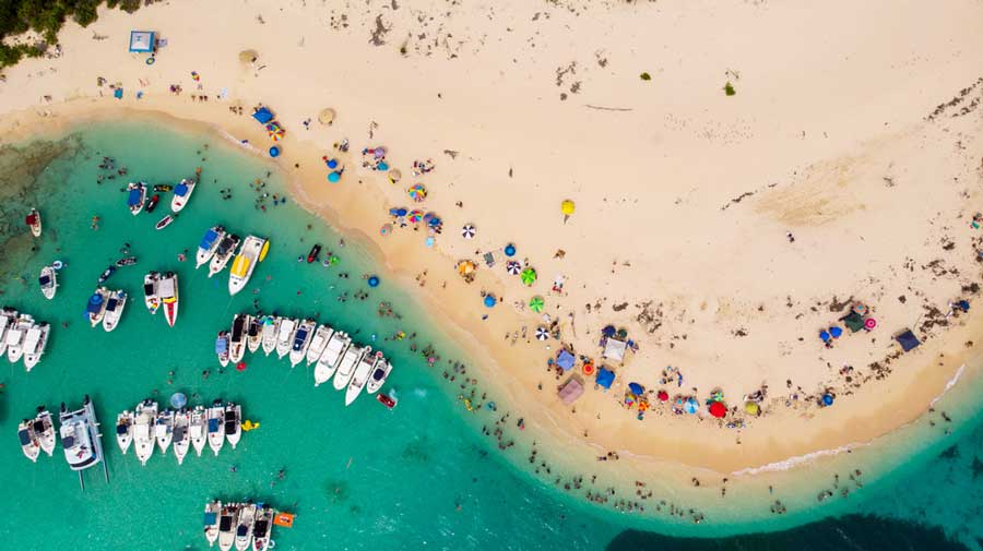 The Icacos Island seen from the above