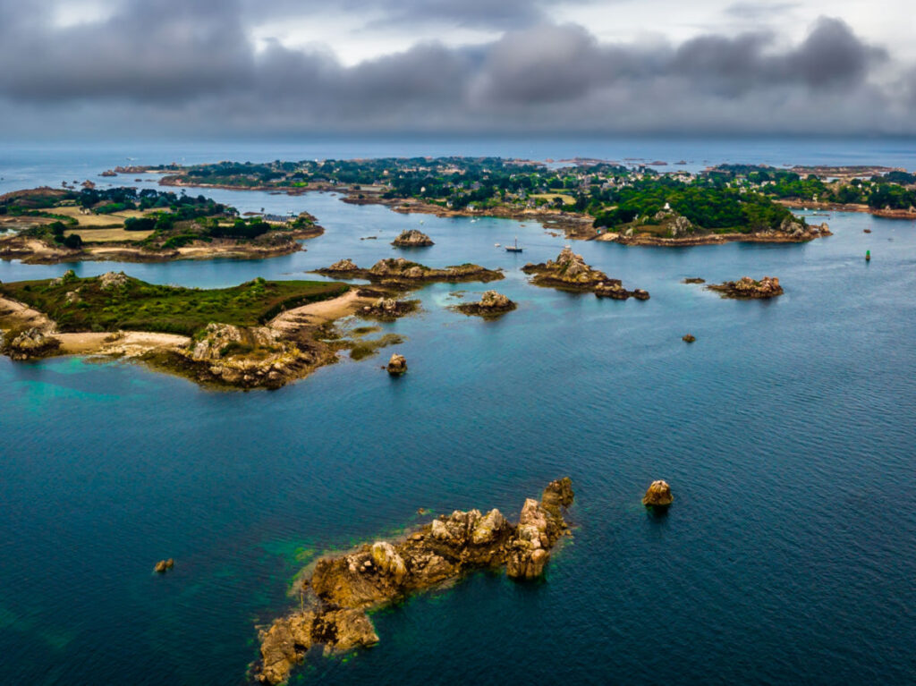 Aerial view of the Ile de Brehat