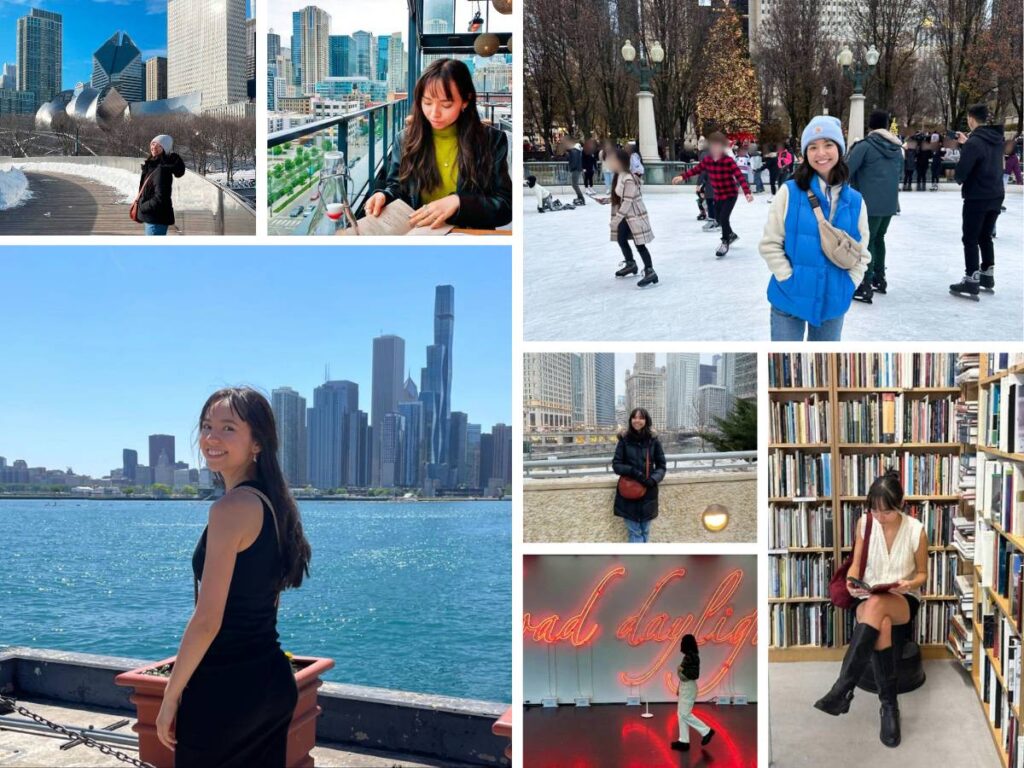 A photo collage of Illinois writer