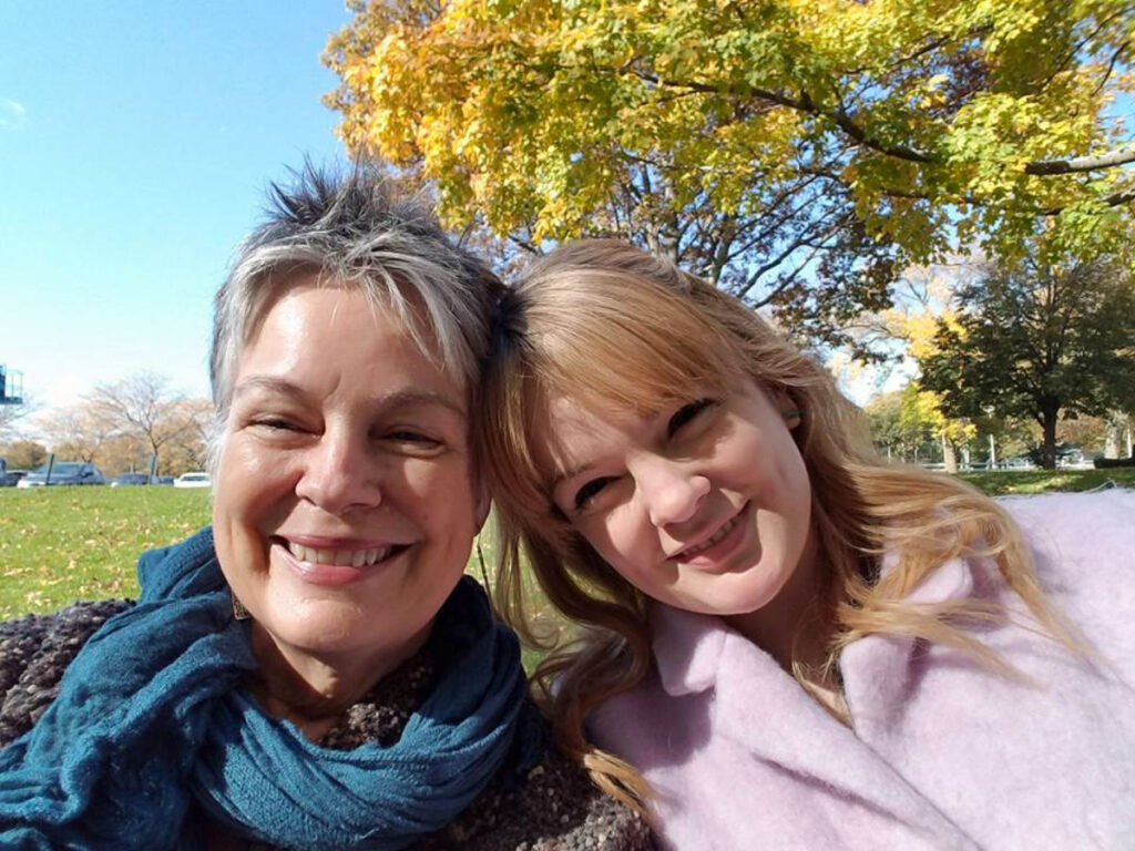 Author Rachel Kapelke-Dale and her mother in Lake Park on the Upper East Side