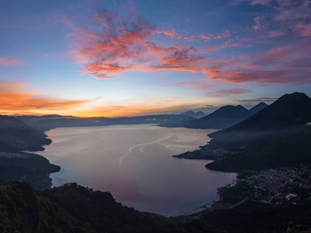 Scenic view of Indian Nose during sunrise