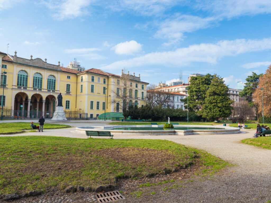 Outside view of the Indro Montanelli public gardens