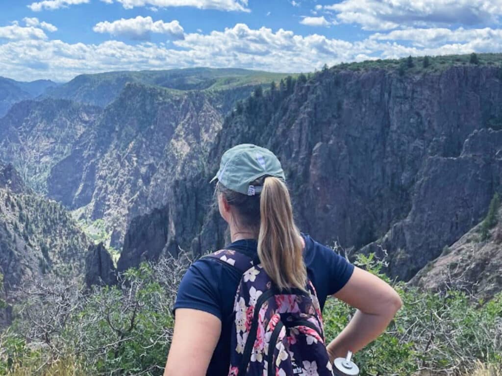 A girl admiring the view at the Inner Canyon