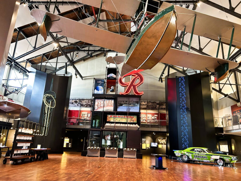 View of the displays inside the Museum of History and Industry