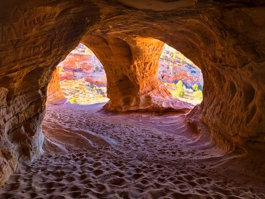 View inside the Moqui Cave