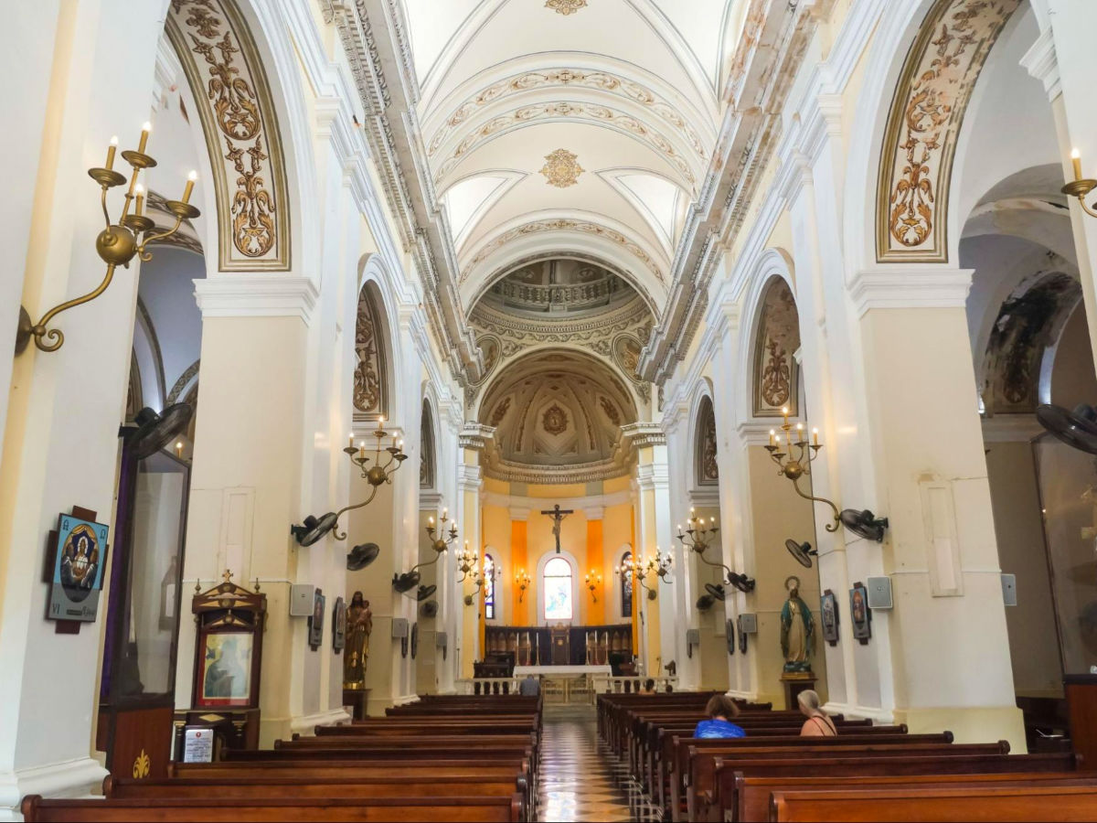 The view inside San Juan Cathedral
