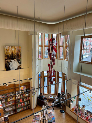 View from the top floor of Village Books