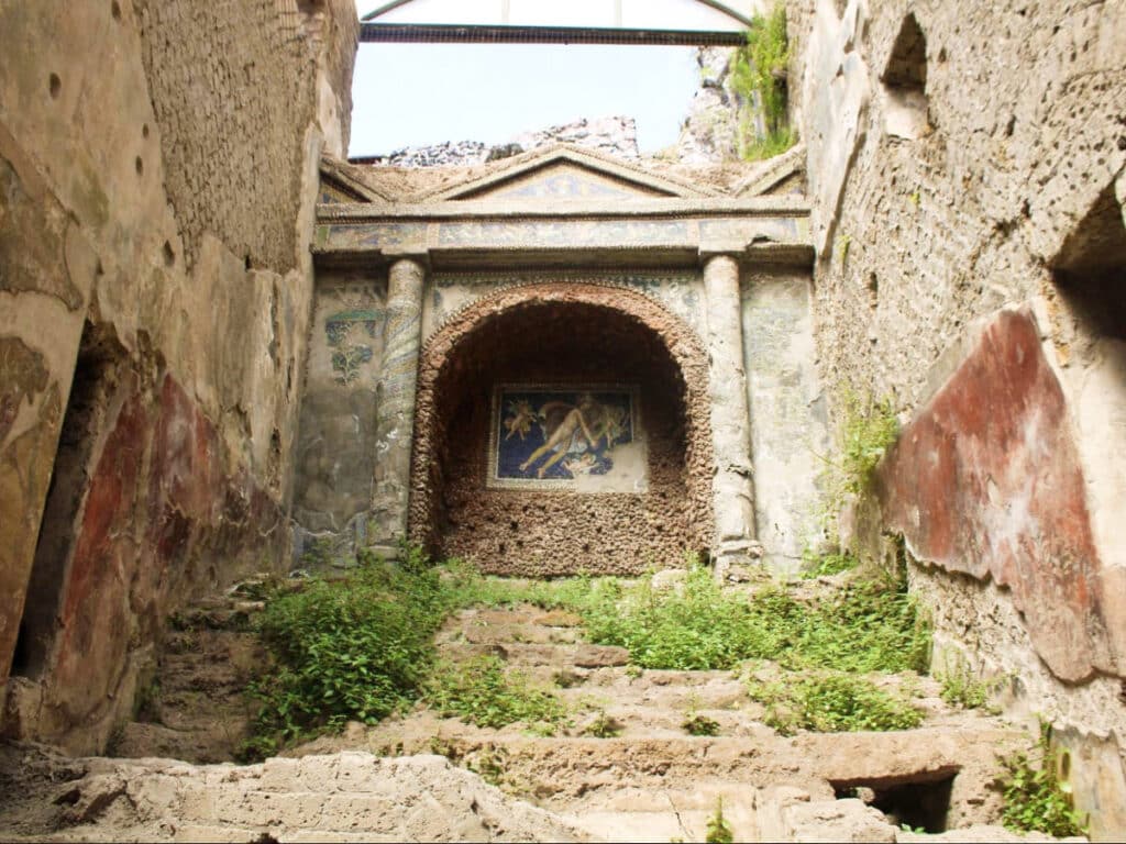View inside the remaining building from Pompeii