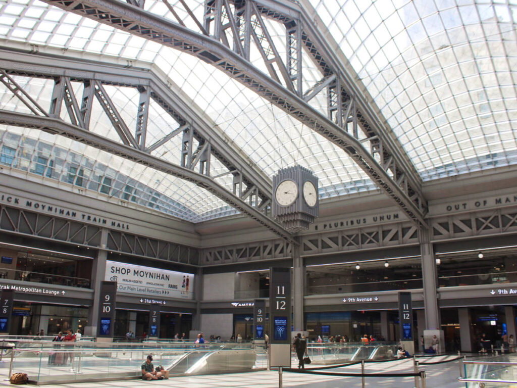 View inside the Penn Station