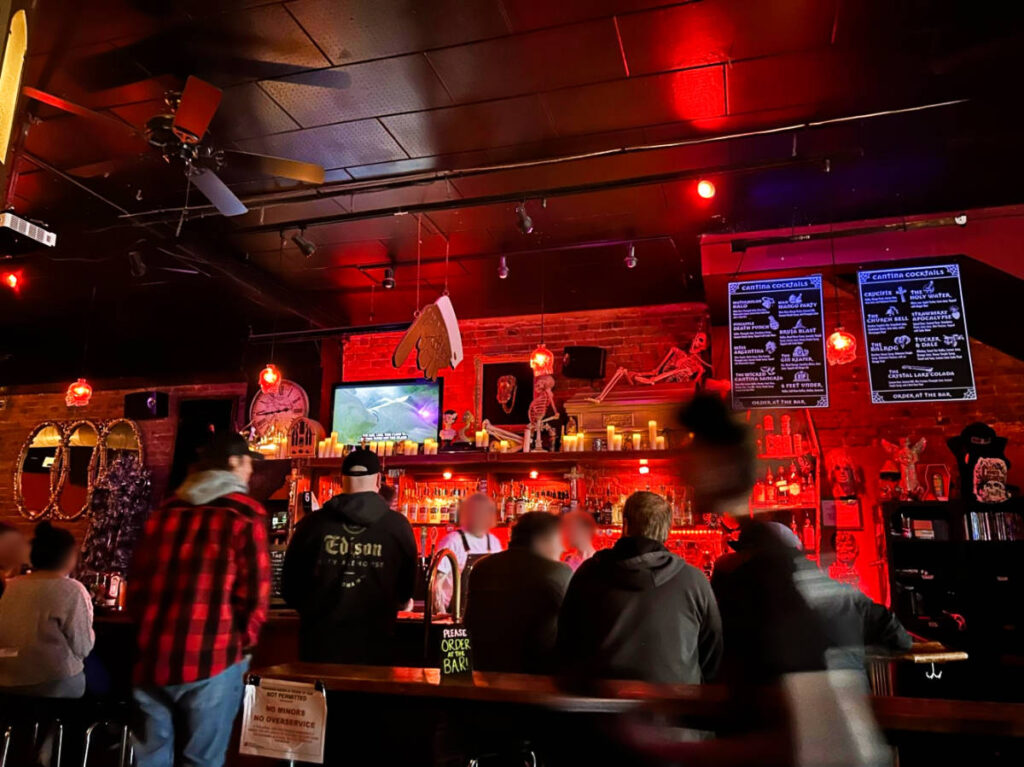 The crowd enjoying inside Tacoma’s Church Cantina