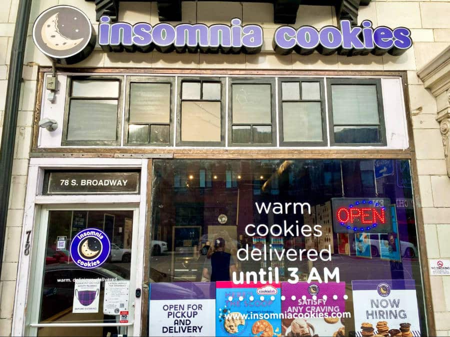 Exterior view of the Insomnia Cookies store
