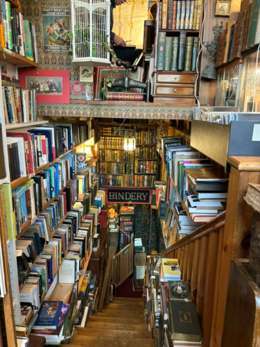 The interior of the Gently Mad Bookstore