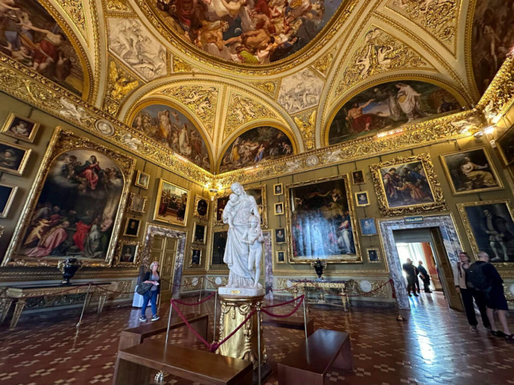 Interior view on one of the section of Palazzo Pitti