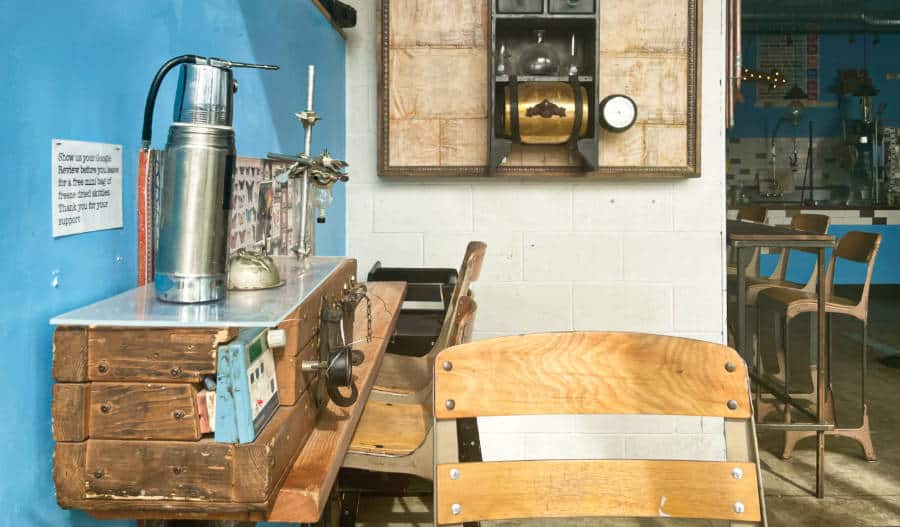 View of the interior with a science demonstration area in Inventing Room Dessert Shop