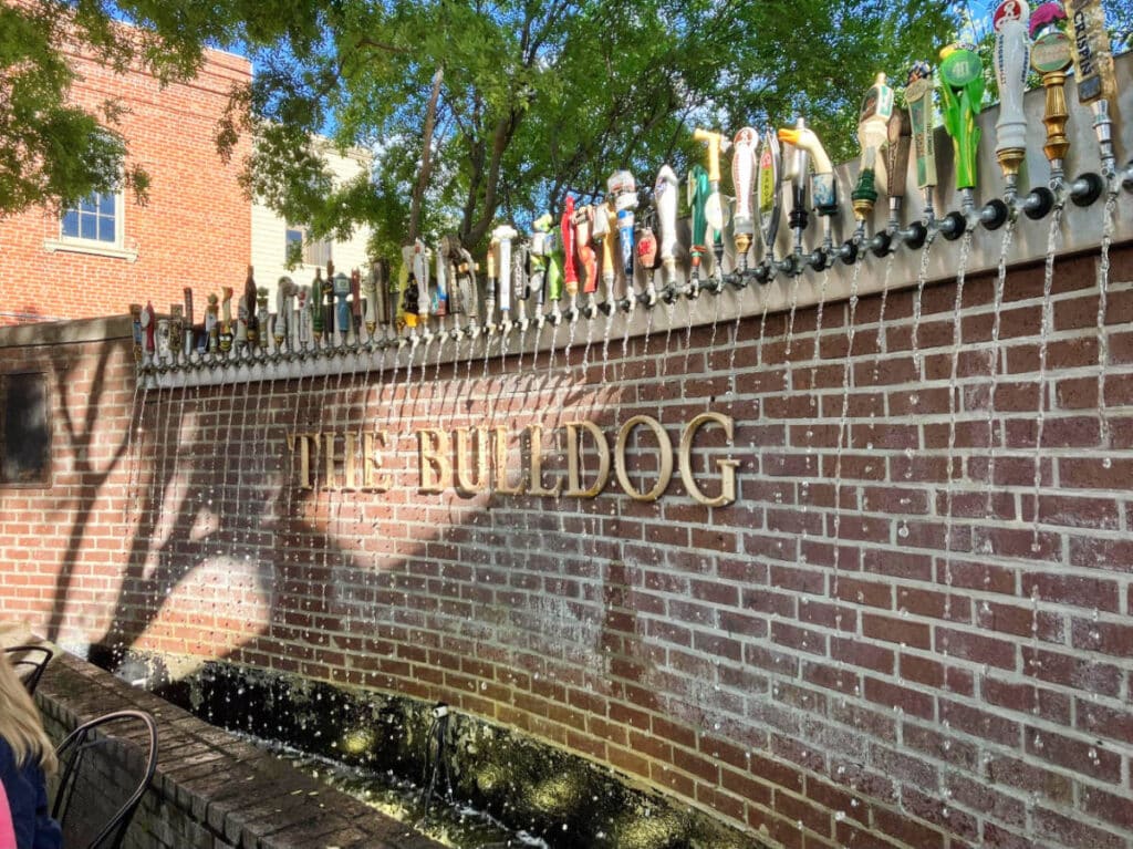 View of The Bulldog signage at the Irish Channel neighborhood