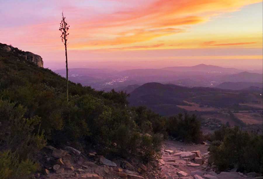 View of the colorful sky during sunset in Iron Mountain