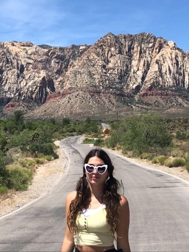 Isabelle Pavese at the Red Canyon Rock