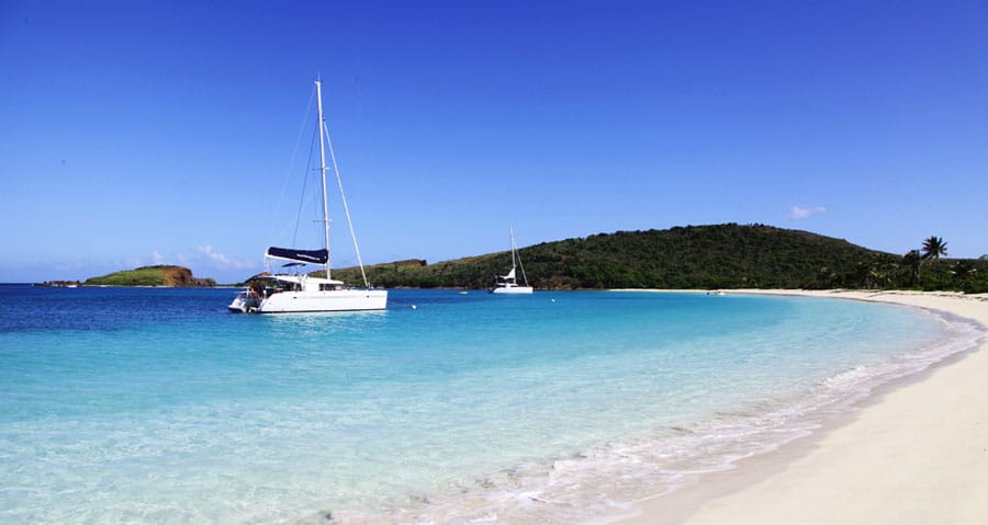 View of the sea in Culebrita Island