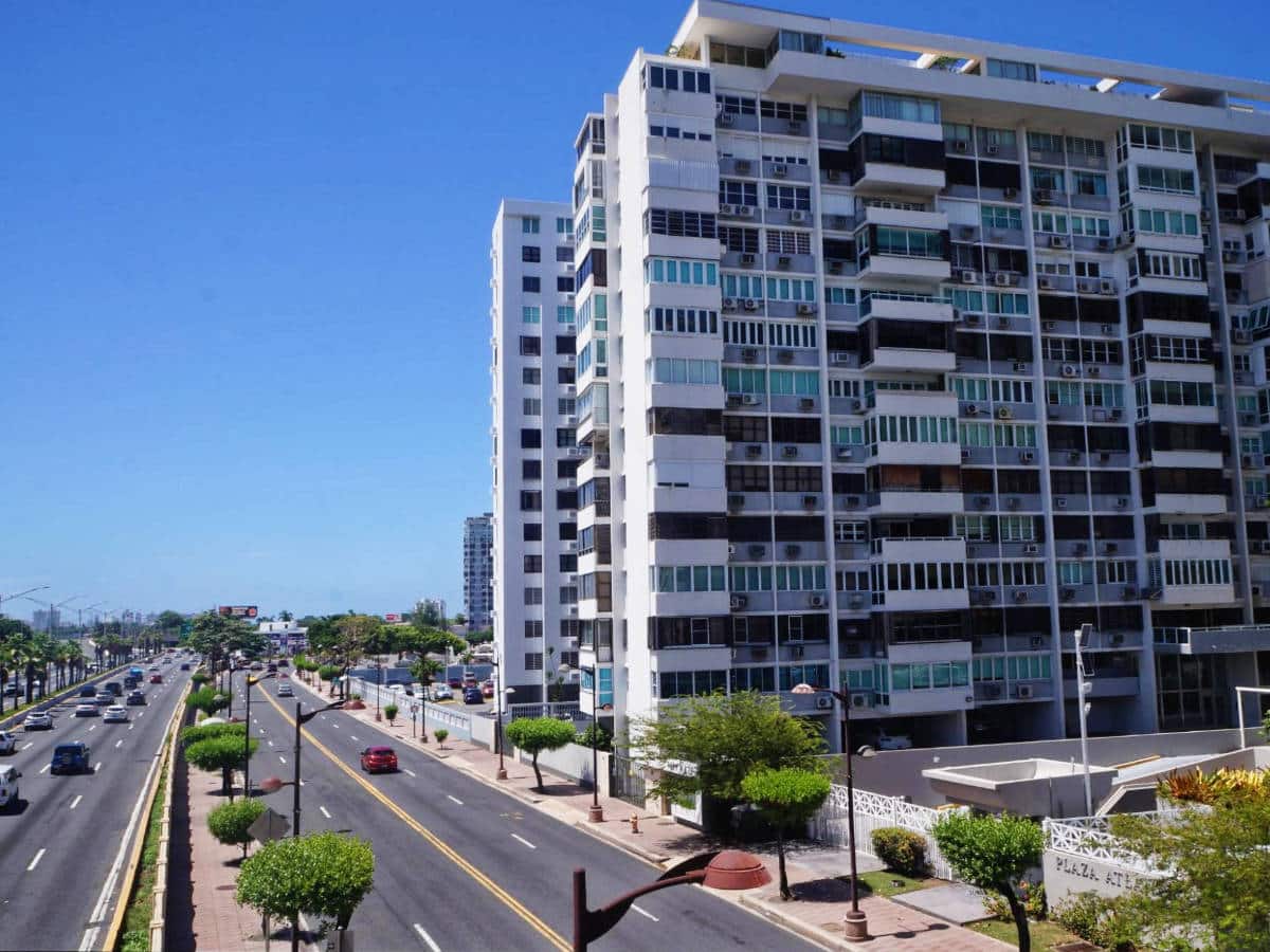 Overlooking view of the Isla Verde Avenue