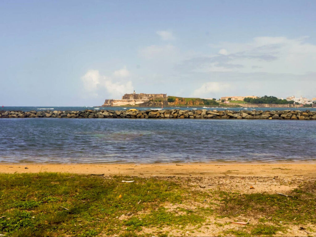 View of El Morro seen from Isla de Cabras