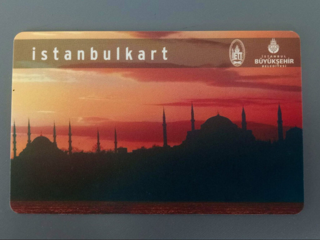 The Istanbulkart card used for public transport in Istanbul