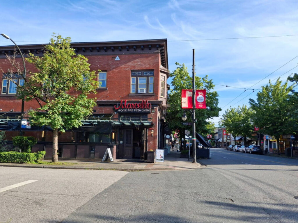A building of an Italian restaurant in Commercial Drive