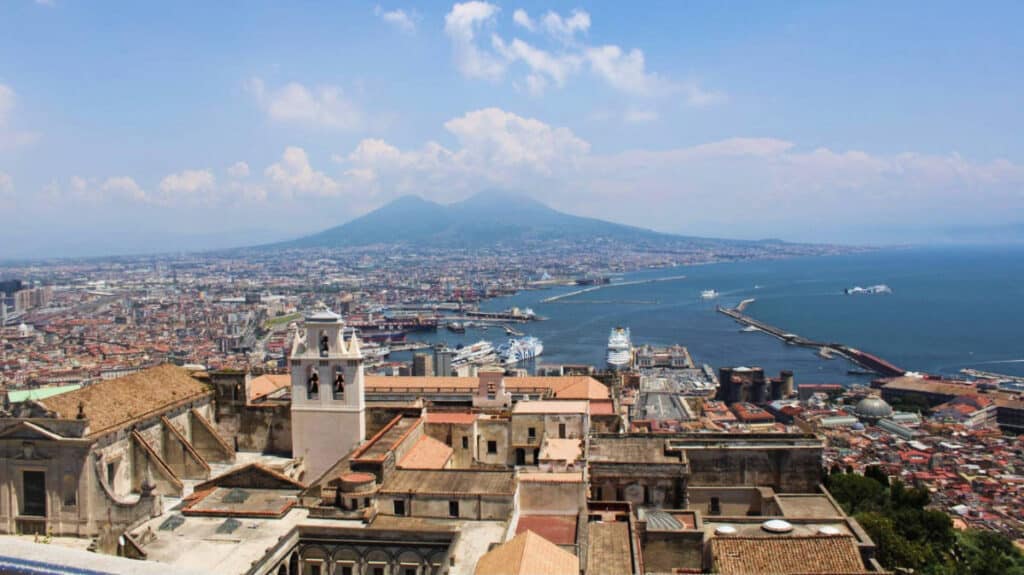 Overlooking view of the city of Naples