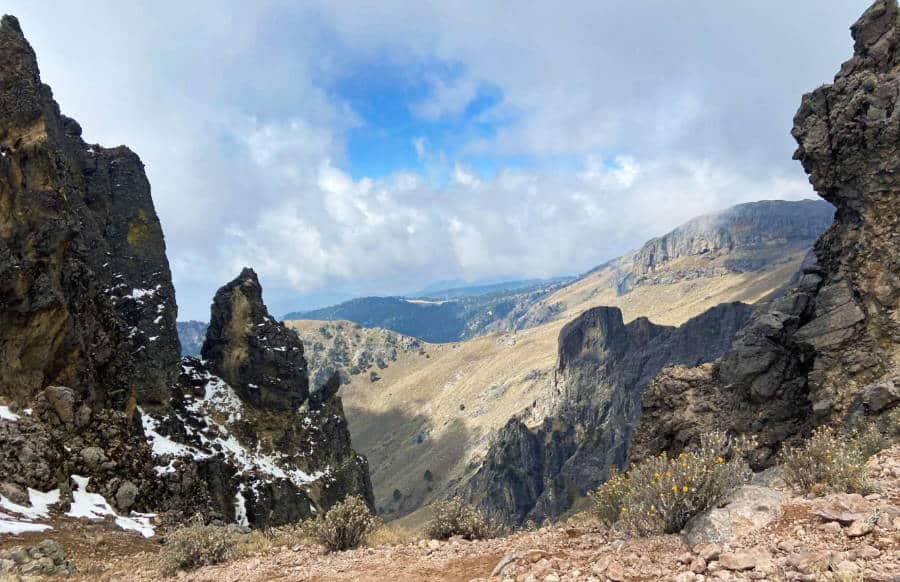Scenic view from the Iztaccihuatl hike