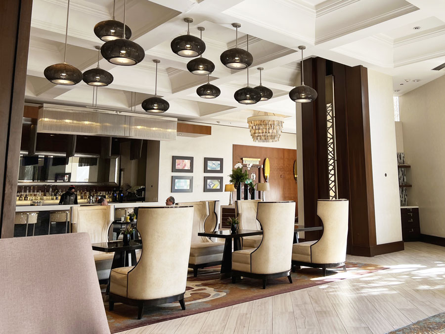 View of the luxurious interior of JW Marriott