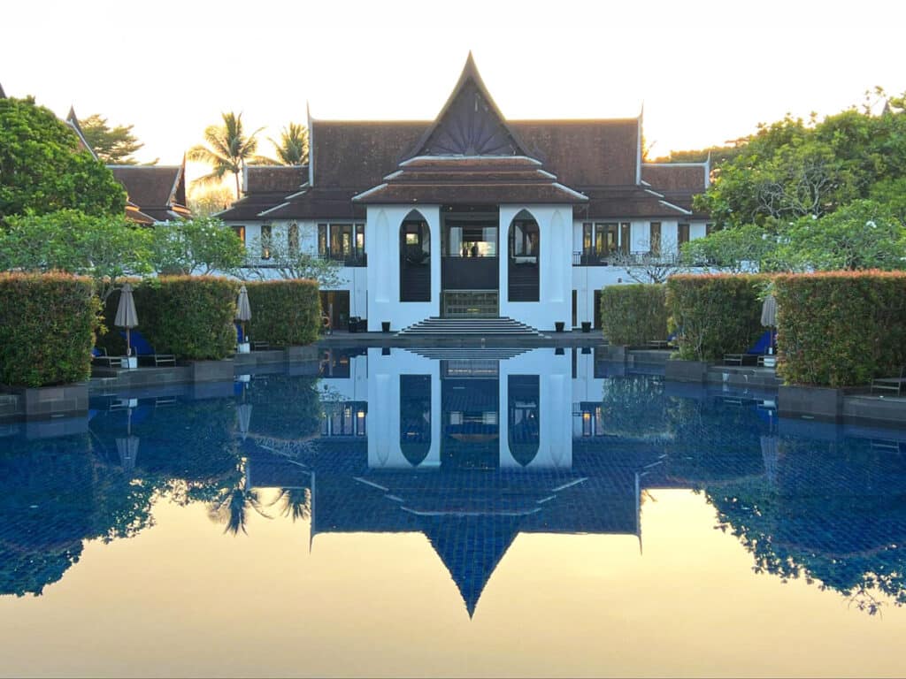 View of the majestic pool at the JW Marriott Khao Lak