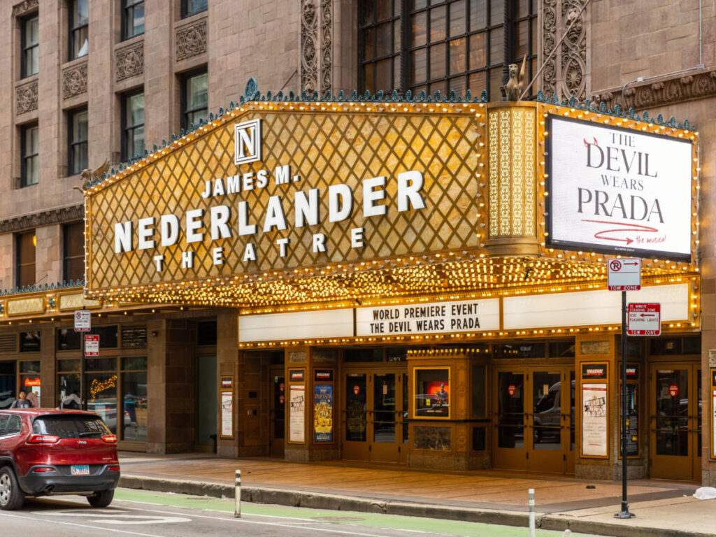 Outside view of Nederlander Theatre