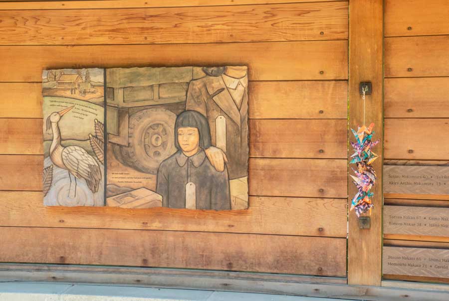 One of the outdoor memorial in Japanese American Exclusion Memorial