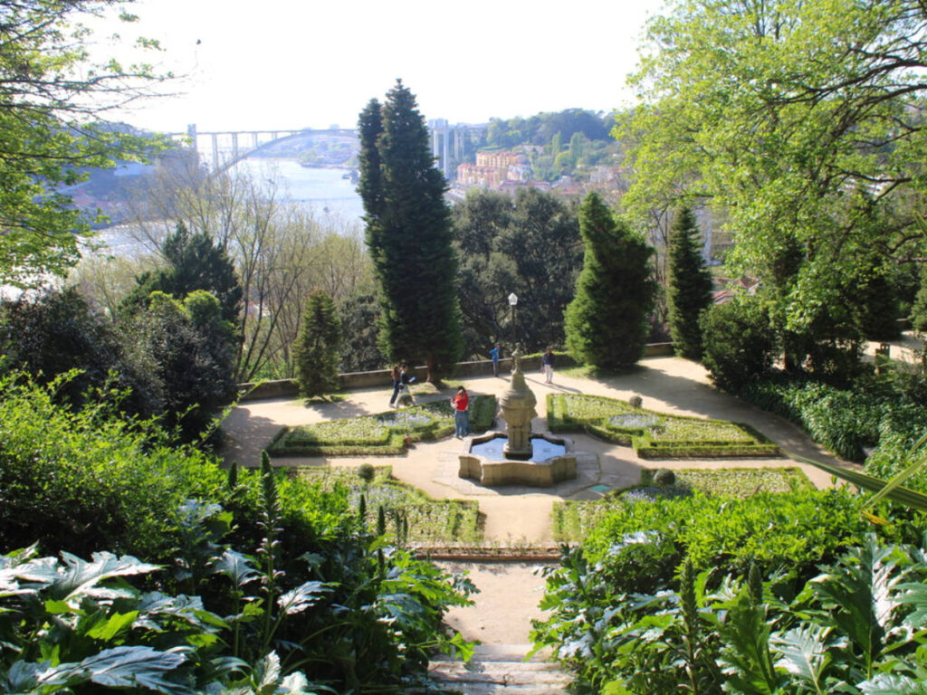 View of the lush greeneries at Jardins do Palácio de Cristal