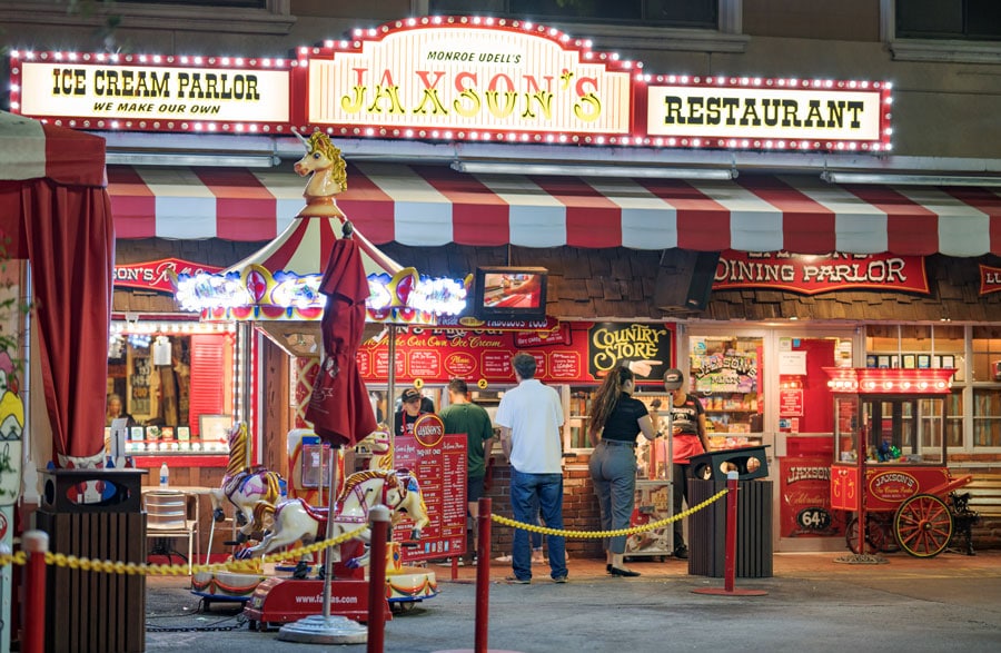 View of people buying in Jaxson’s Ice Cream Parlor