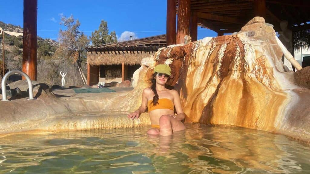 The author McKenna Mobley posing for a photo in Jemez Hot Springs