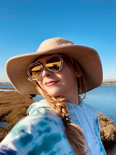 Jericha Griffin smiling for a selfie in Bolsa Chica Wetlands