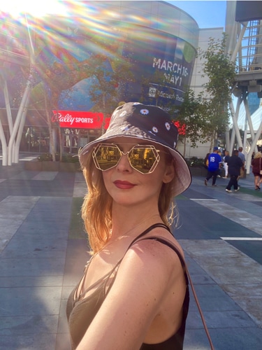 Jericha Griffin posing for a photo in Los Angeles, California