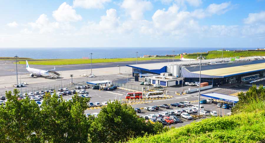 Planes and cars at the Joao Paulo II Airport