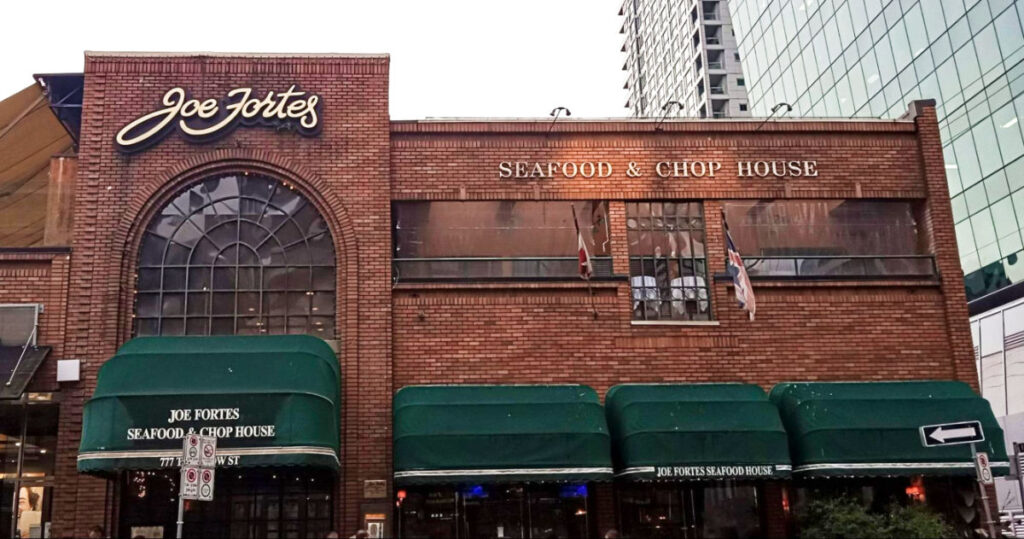 View of the facade of Joe Fortes Seafood & Chop House
